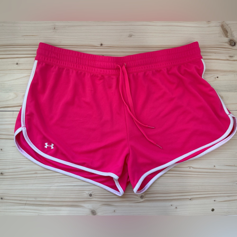 Under Armor women’s semi-fitted xlarge pink white elastic waist athletic…